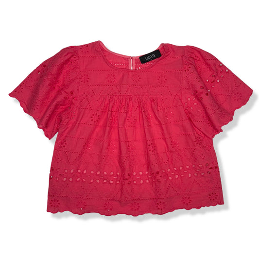 BLUSA CON BORDADO TIPO EYELET | FABRIK | TALLA S