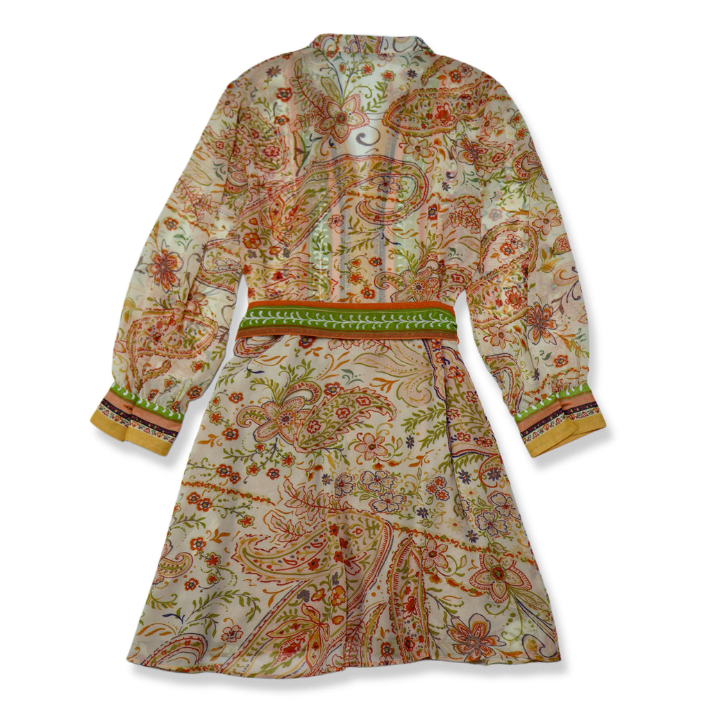 VESTIDO MINI ESTAMPADO MANGA LARGA | ZARA | TALLA M