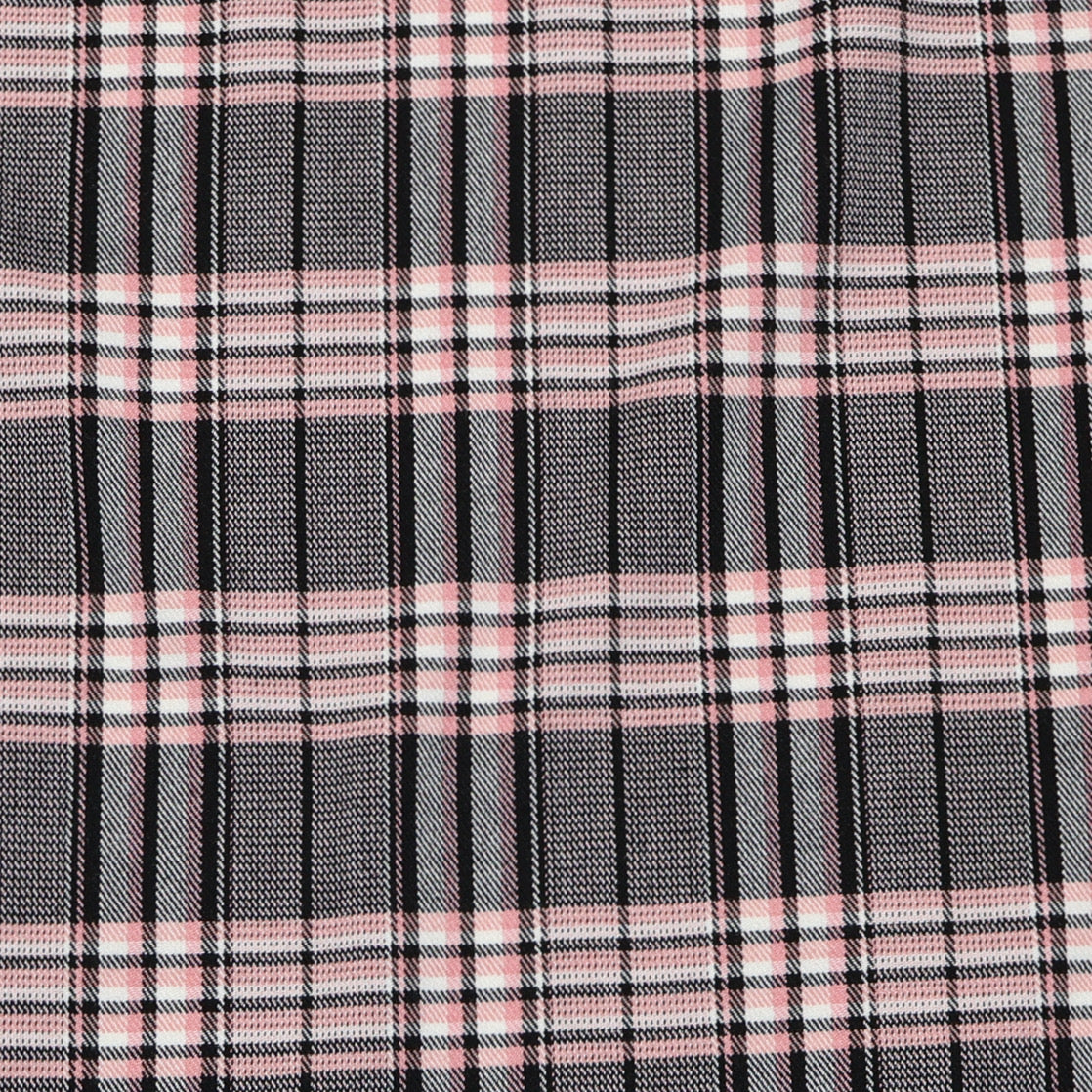 BLAZER DE CUADROS ROSA Y NEGRO DE MANGAS 3/4 | STRADIVARIUS | TALLA S