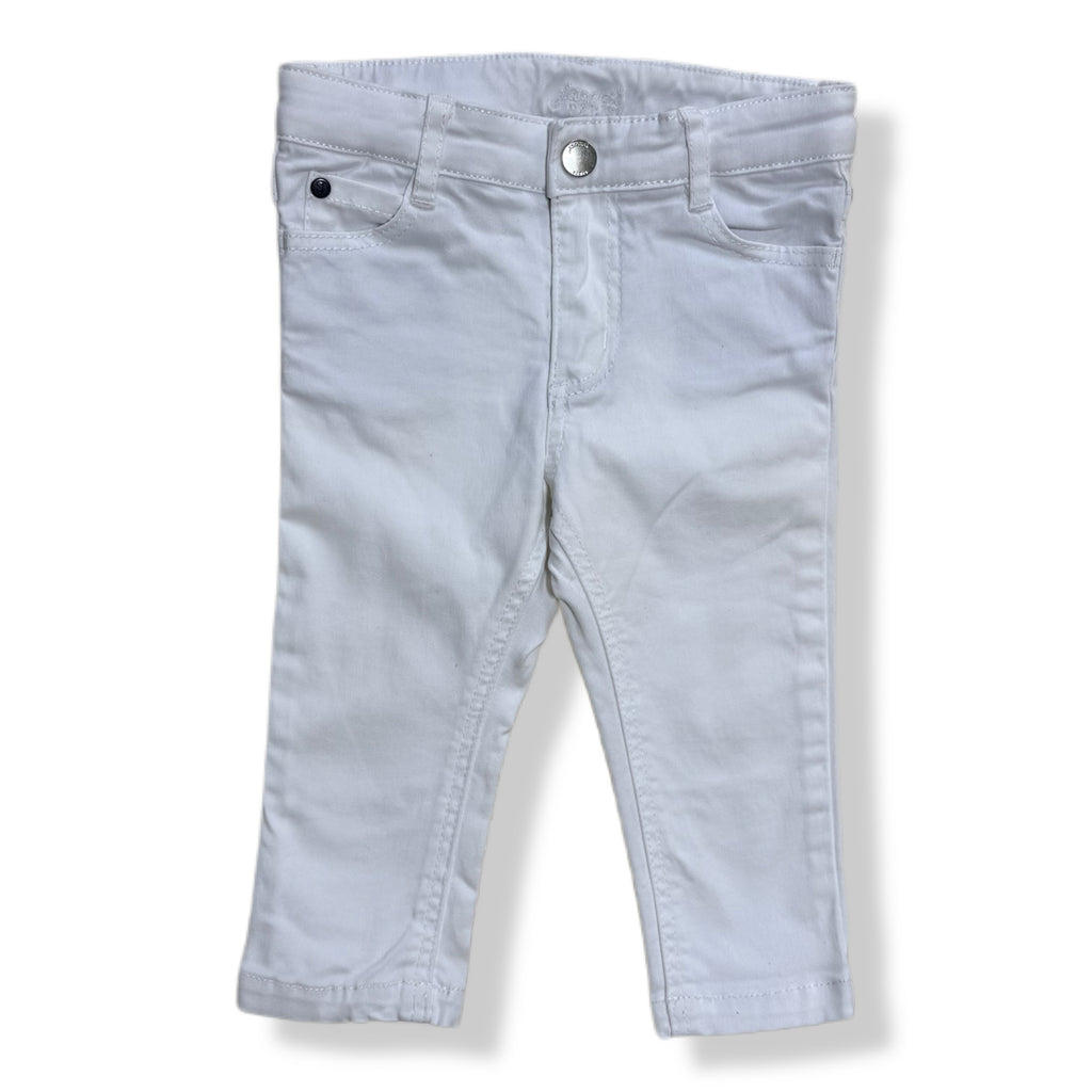 PANTALÓN BLANCO PARA BEBÉS | JACADI PARIS | TALLA 12M (74CM)