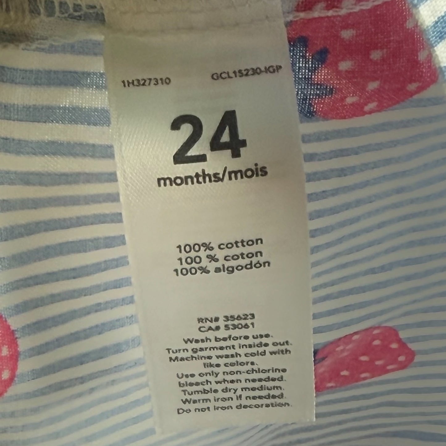 TOP CON ESTAMPADO DE FRESAS PARA BEBÉS | CARTER’S | TALLA 24M