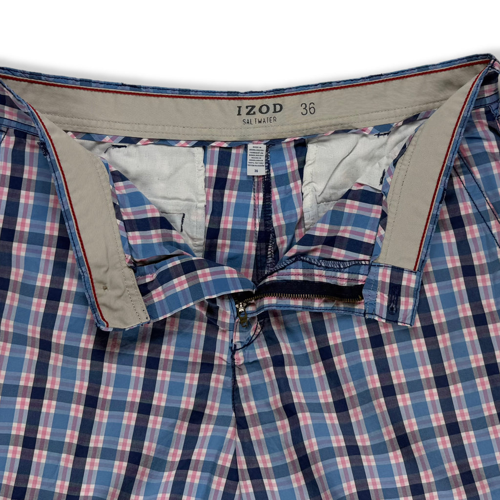 SHORTS DE CUADROS PARA HOMBRE | IZOD | TALLA 36 (L)
