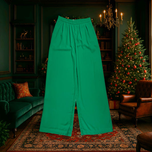 PANTALÓN VERDE PALAZZO | HFYE | S