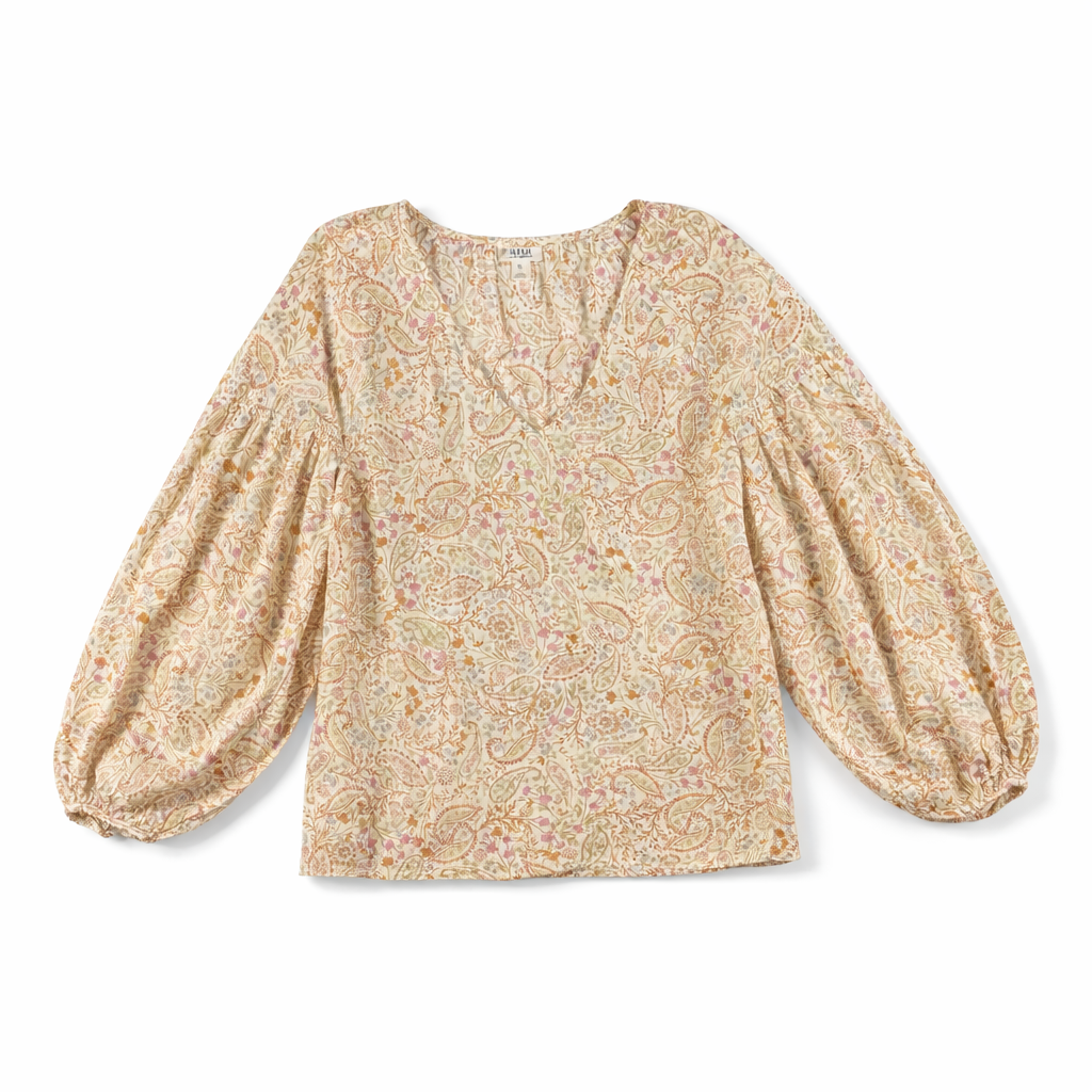 BLUSA CON ESTAMPADO PAISLEY CUELLO EN V | A.N.A. | TALLA M