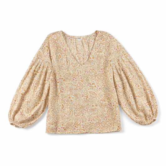 BLUSA CON ESTAMPADO PAISLEY CUELLO EN V | A.N.A. | TALLA M