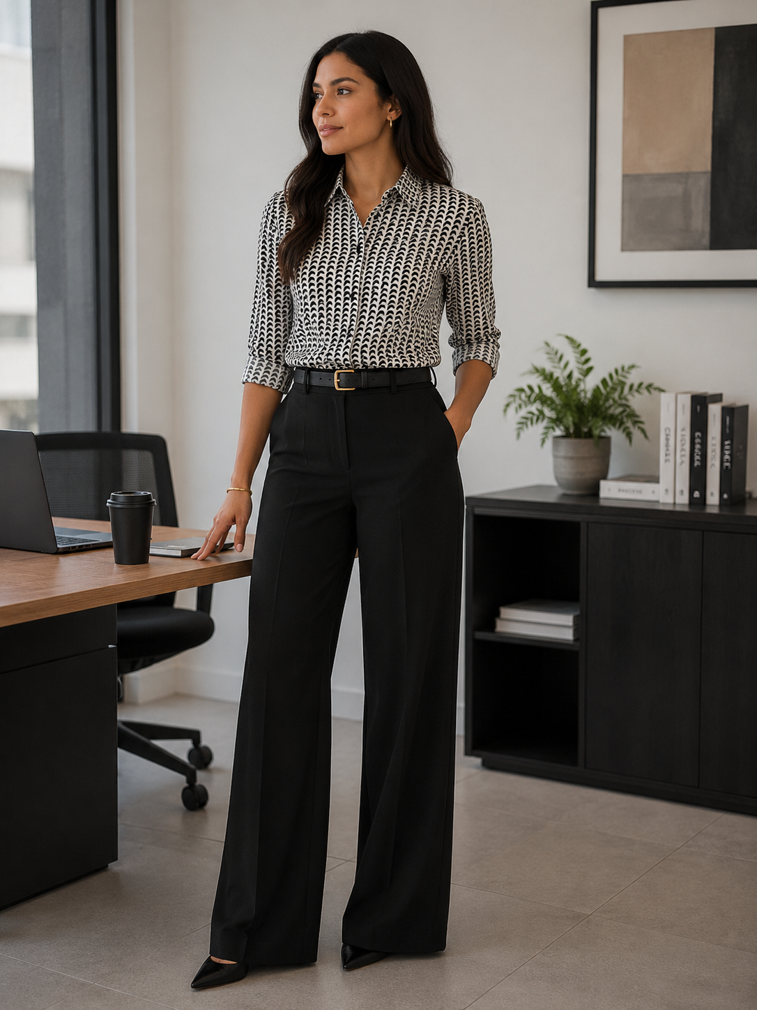 CAMISA MANGA LARGA ESTAMPADA | RESERVED | TALLA S