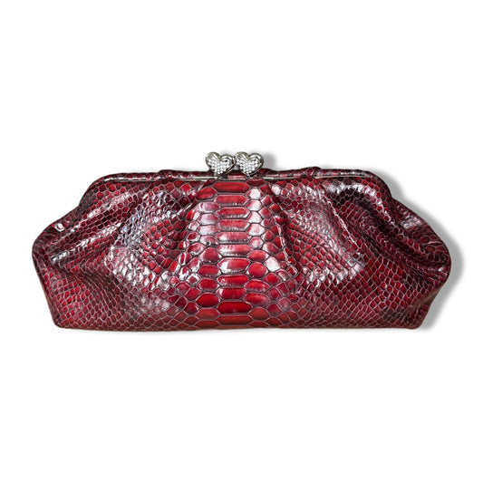 CLUTCH DE PIEL EDICIÓN LIMITADA RED PYTHON “FIRST KISS” | BRIGHTON