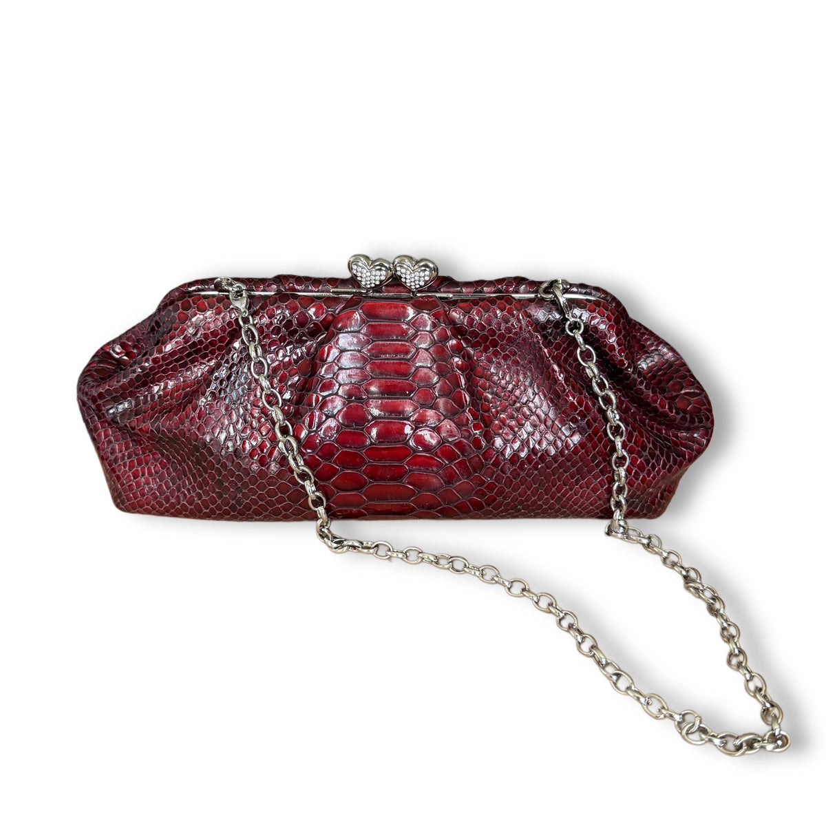 CLUTCH DE PIEL EDICIÓN LIMITADA RED PYTHON “FIRST KISS” | BRIGHTON
