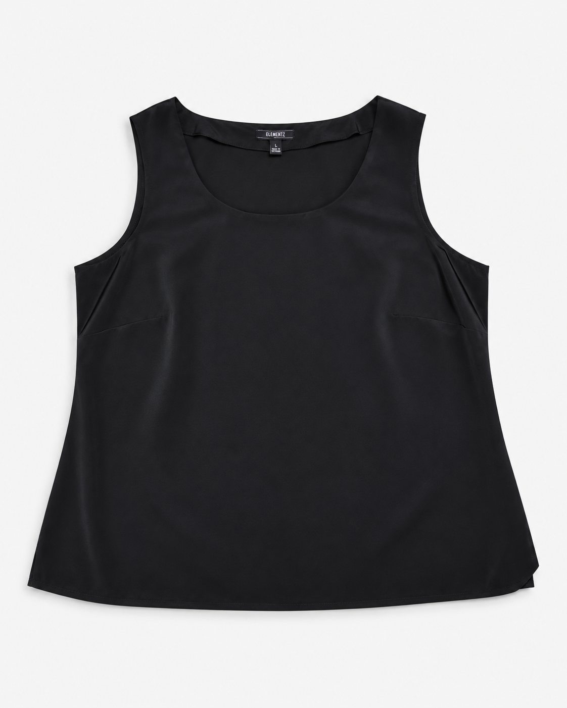 BLUSA NEGRA SIN MANGAS PARA MUJER | ELEMENTZ | TALLA 1X