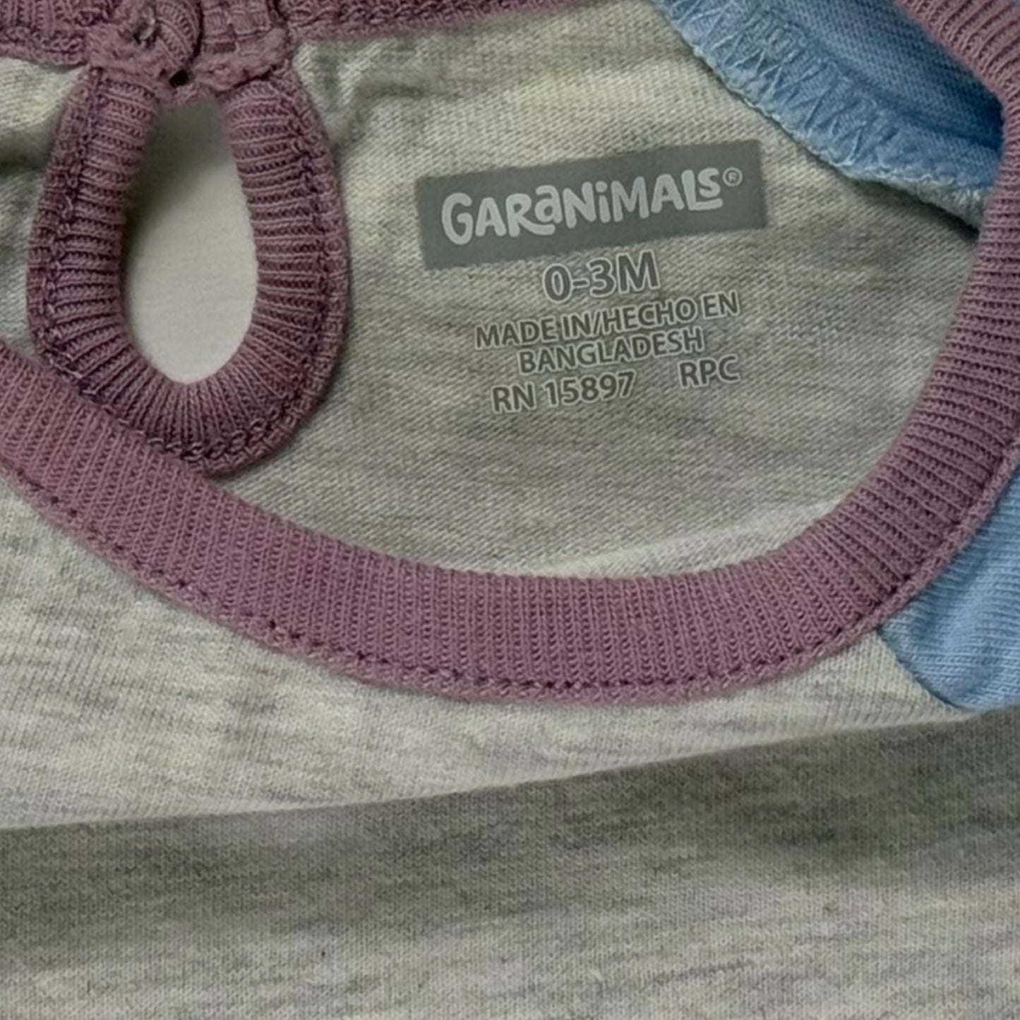 ENTERIZO PARA BEBÉ | GARANIMALS | TALLA 0–3M