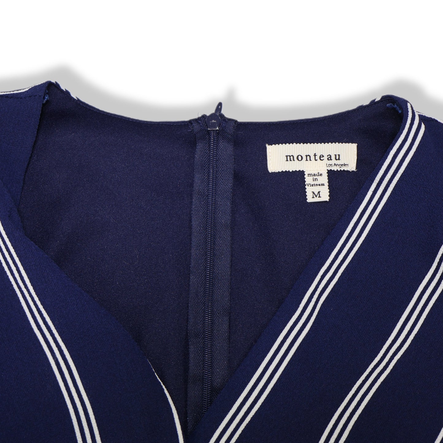 JUMPSUIT DE RAYAS AZUL MARINO Y BLANCO | MONTEAU | TALLA M