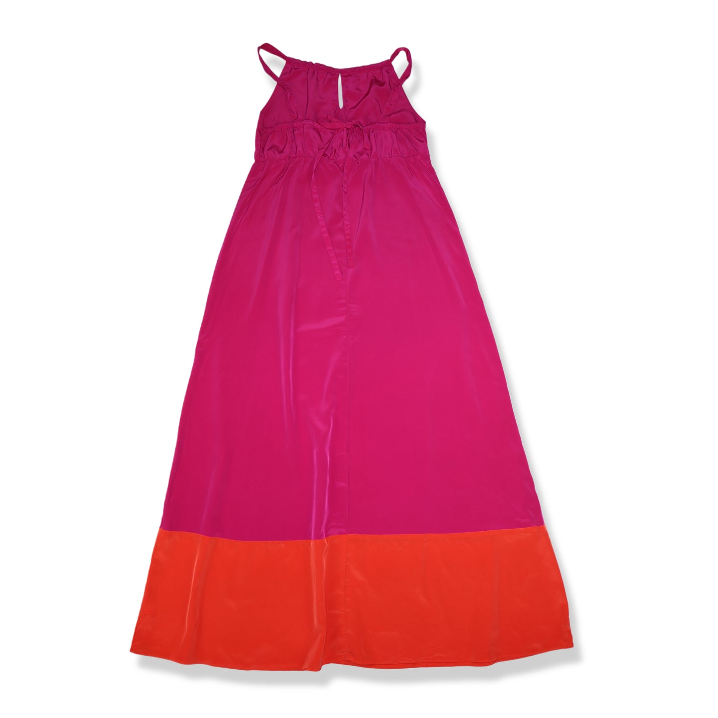 VESTIDO LARGO FUCSIA Y NARANJA | OLD NAVY | TALLA S