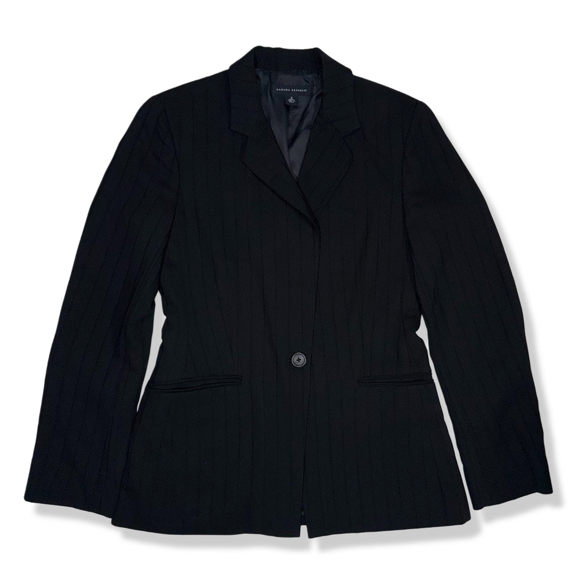 BLAZER NEGRO CLÁSICO DE LANA ESTRUCTURADO | BANANA REPUBLIC | TALLA 2
