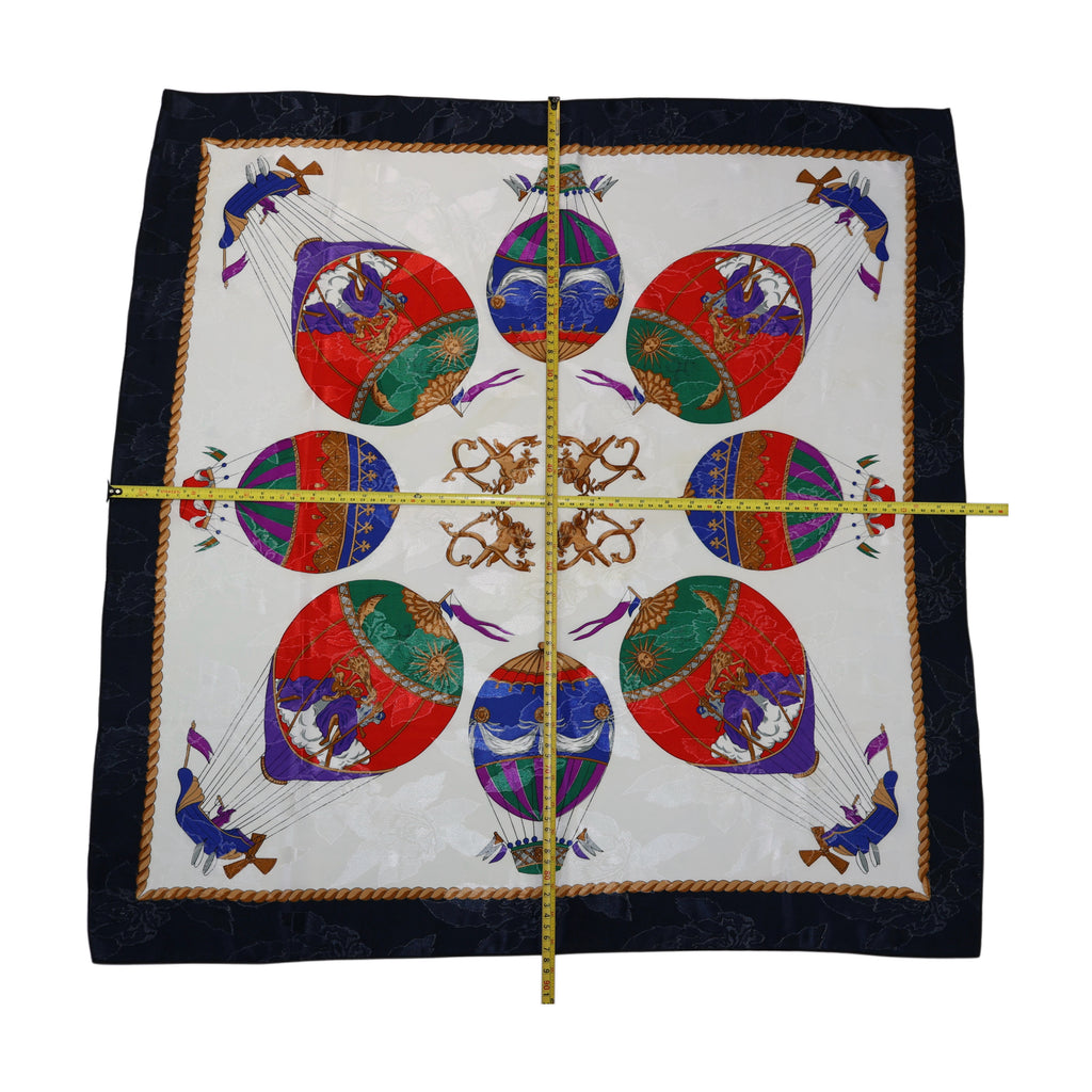 PAÑUELO VINTAGE CON GLOBOS AEROSTÁTICOS | 34” X 34”