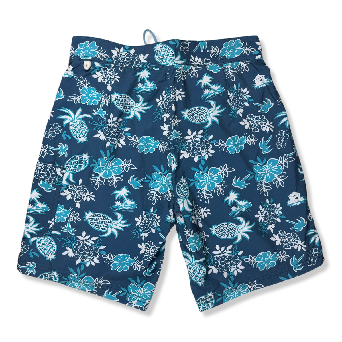 TRAJE DE BAÑO DE HOMBRE CON ESTAMPADO TROPICAL | BLUE WAVE | TALLA 30 (XS)