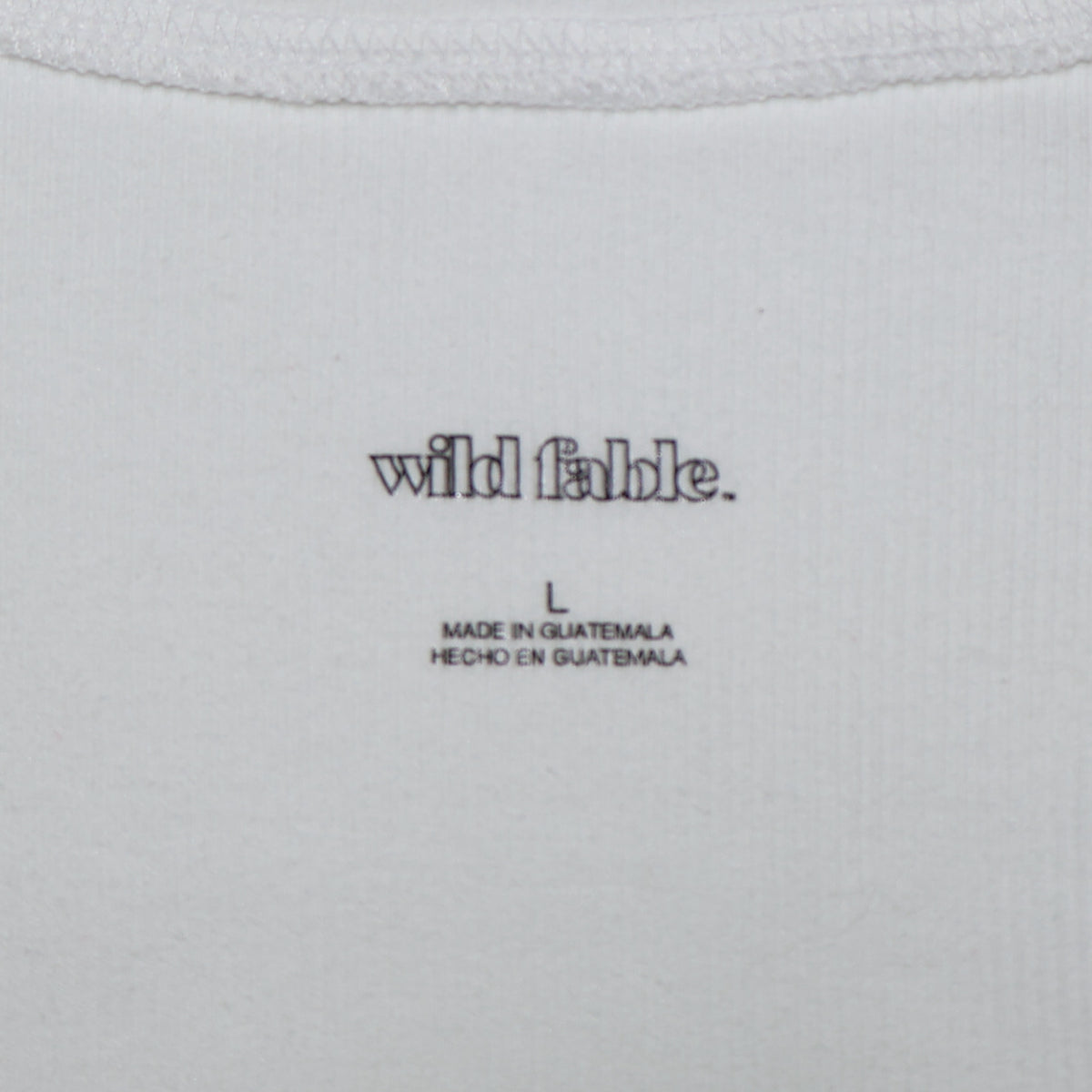 TANK TOP CORTO BLANCO | WILD FABLE | TALLA L