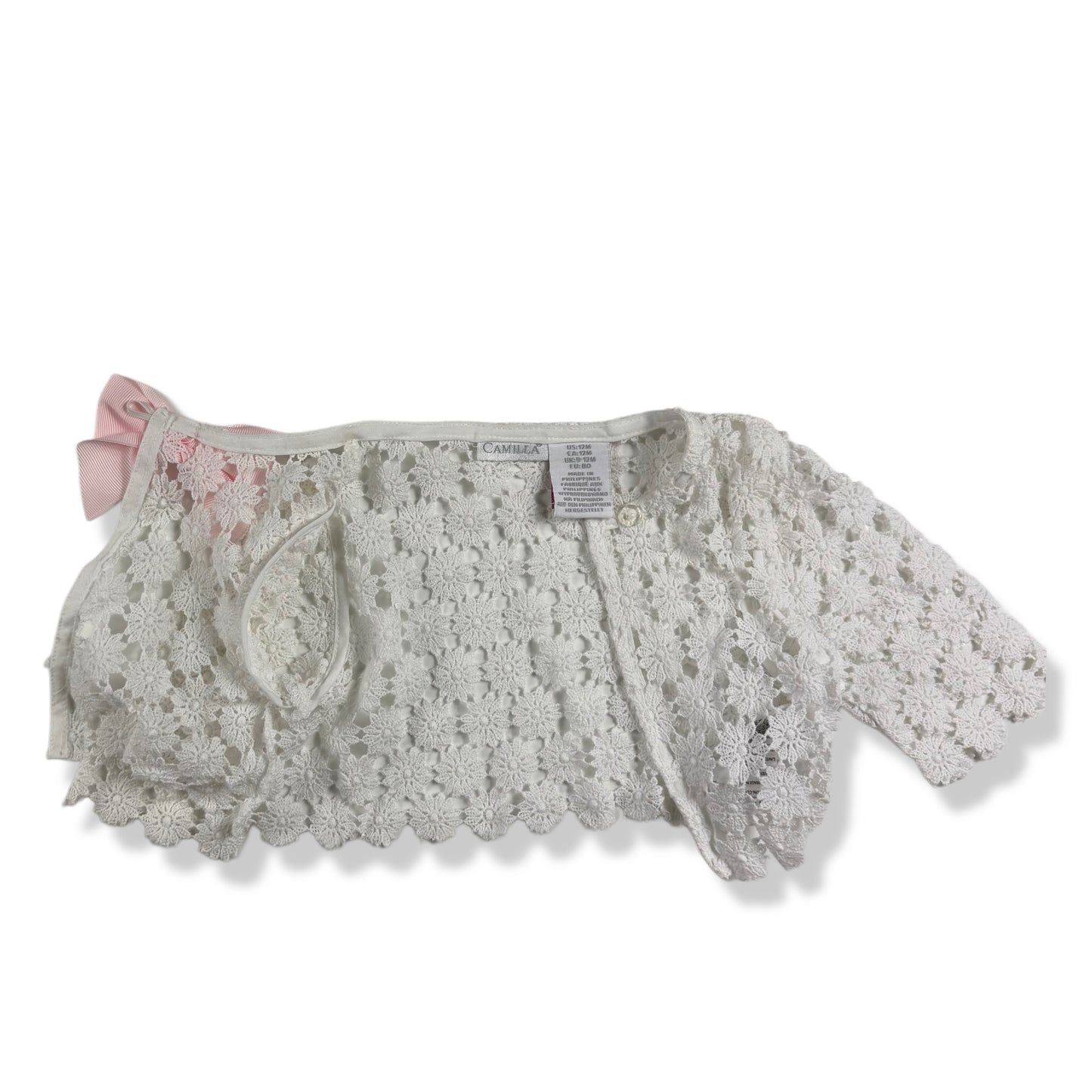 BOLERO DE ENCAJE PARA BEBÉS | CAMILLA | TALLA 12M