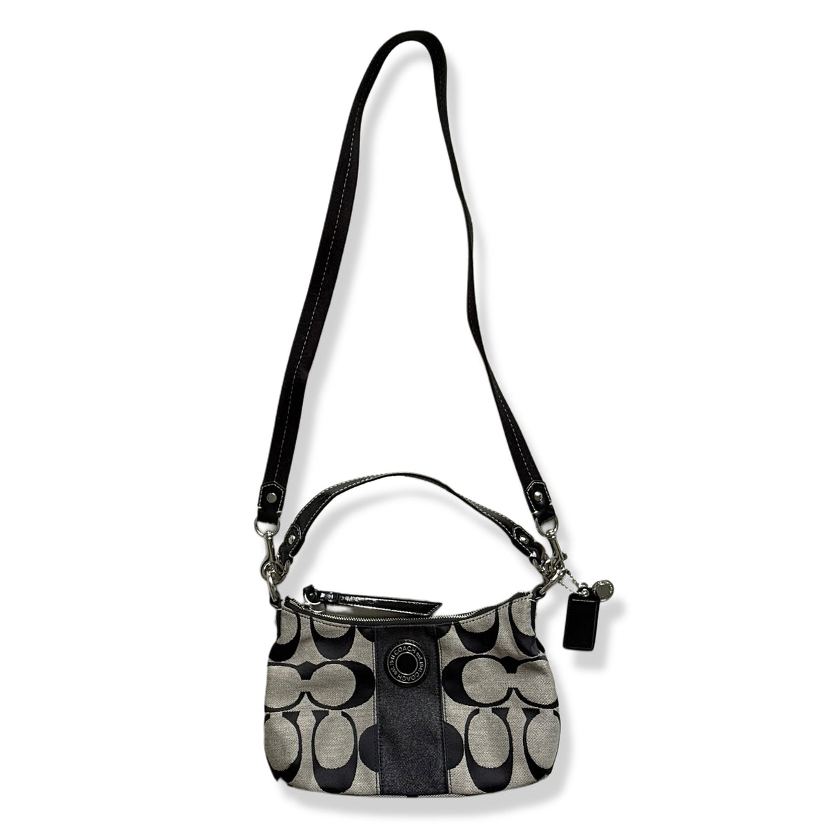 CARTERA VINTAGE SIGNATURE STRIPE DEMI CROSSBODY | COACH