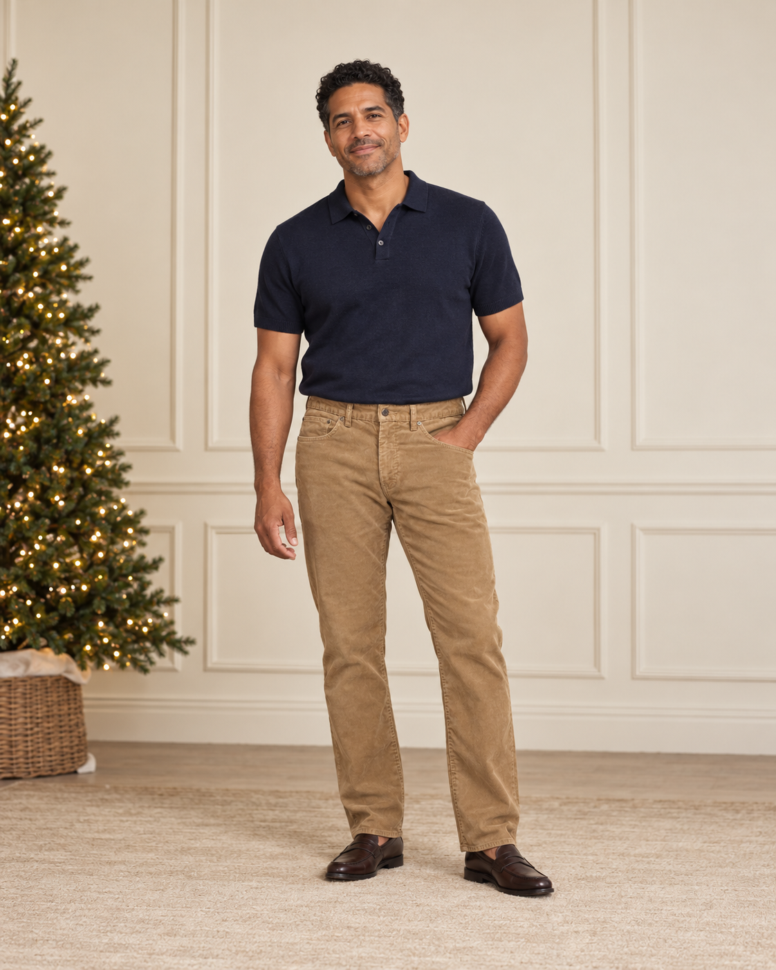 PANTALÓN DE CORDUROY CAMEL PARA HOMBRE | DOCKERS | TALLA 34X32