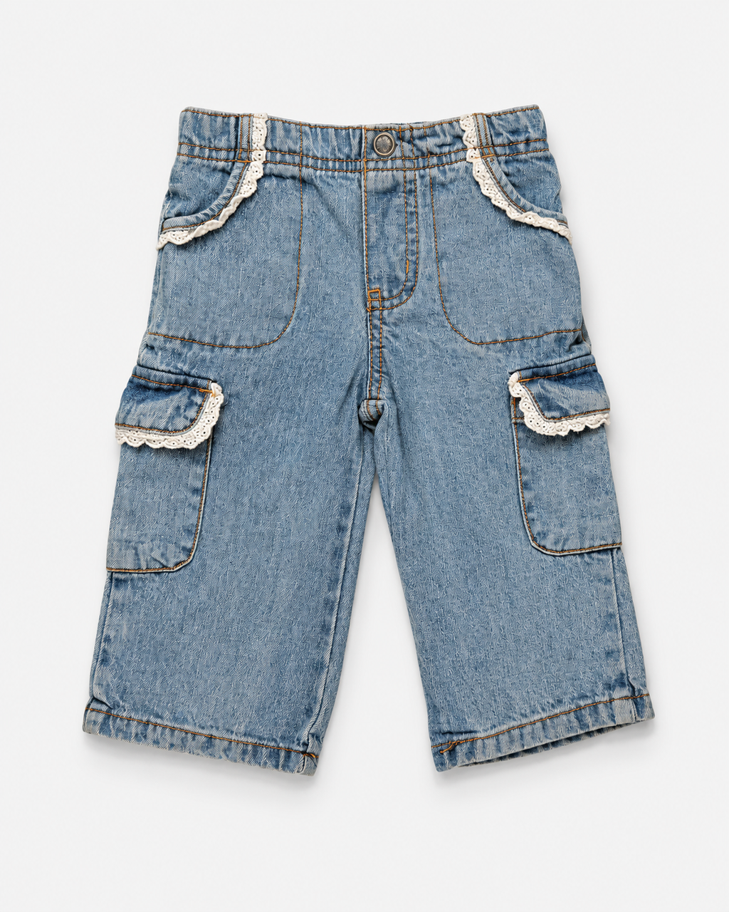 PANTALÓN CARGO JEAN PARA BEBÉ | CHEROKEE | TALLA 12 MESES