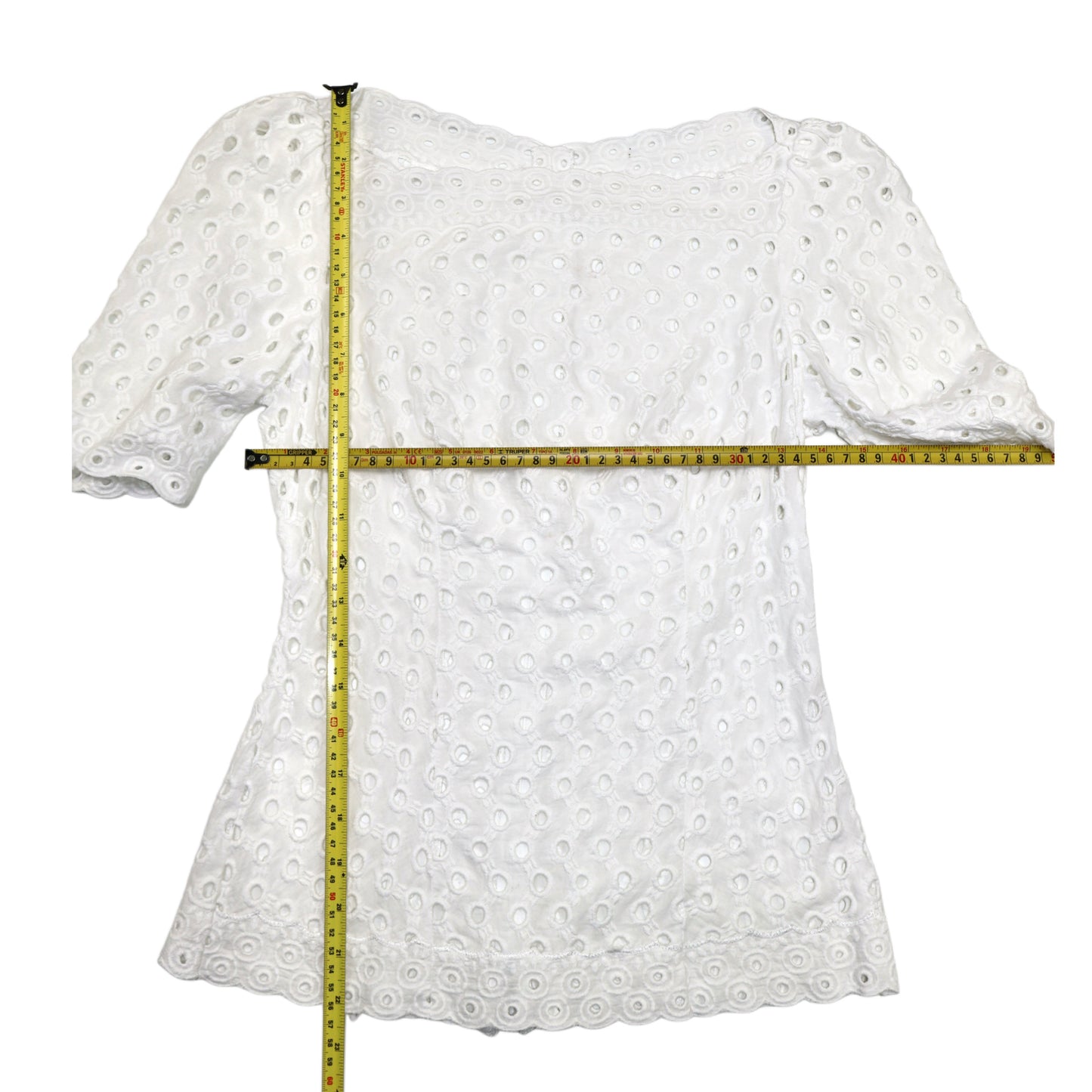 BLUSA BLANCA TIPO EYELET | TALLA S