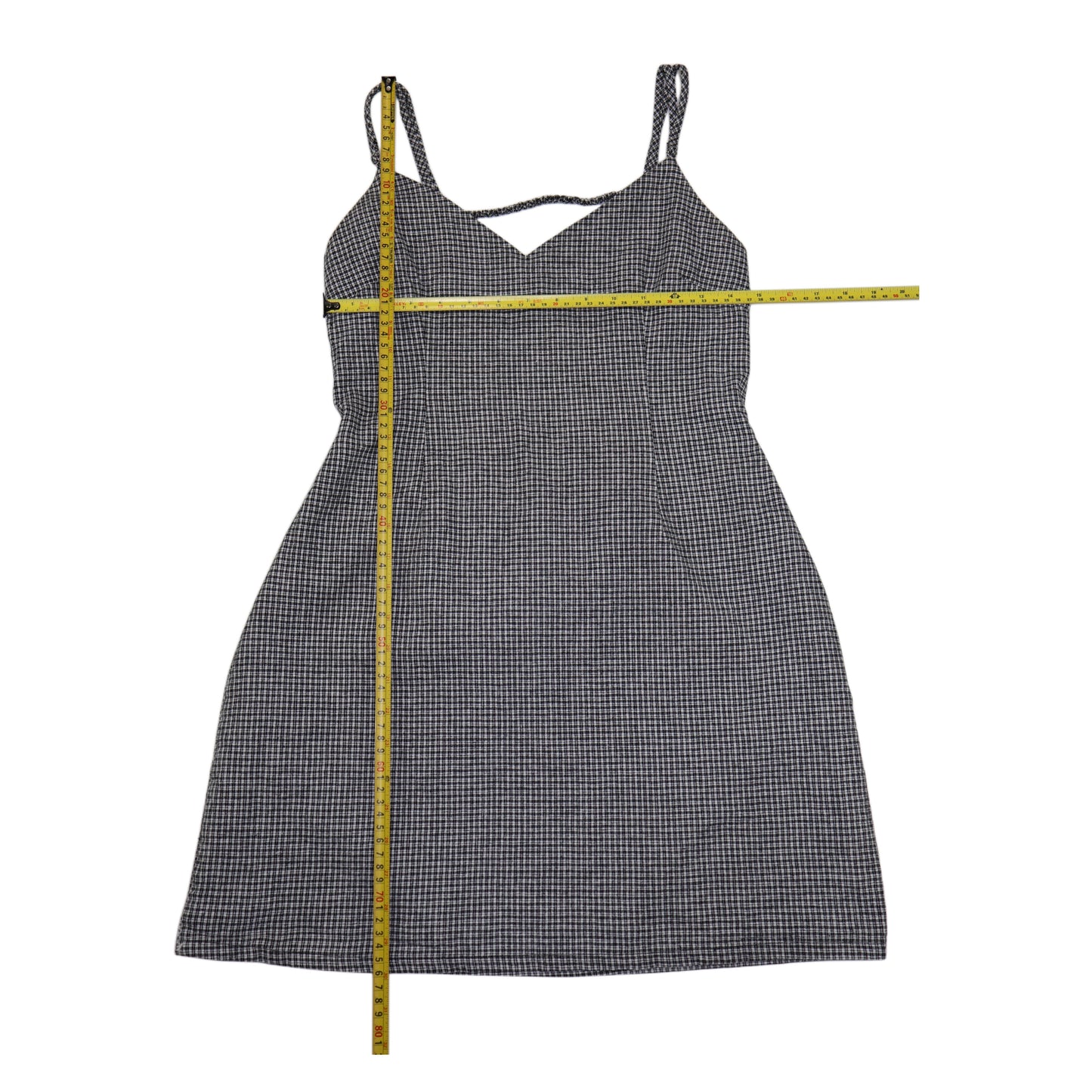 VESTIDO MINI DE CUADROS CON ESPALDA ABIERTA | FOREVER 21 | TALLA L