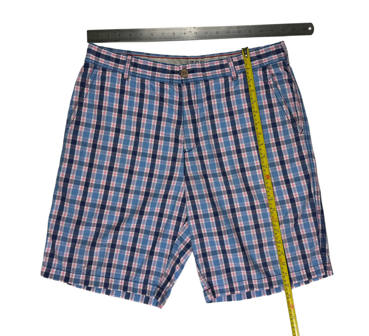 SHORTS DE CUADROS PARA HOMBRE | IZOD | TALLA 36 (L)