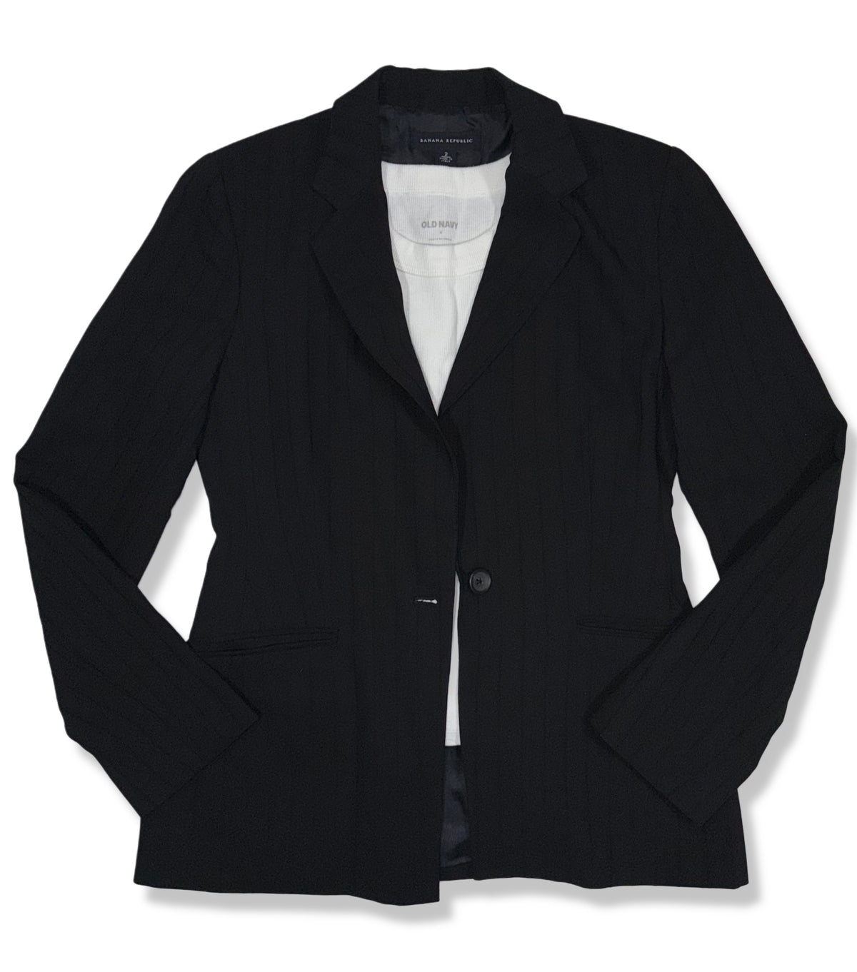 BLAZER NEGRO CLÁSICO DE LANA ESTRUCTURADO | BANANA REPUBLIC | TALLA 2