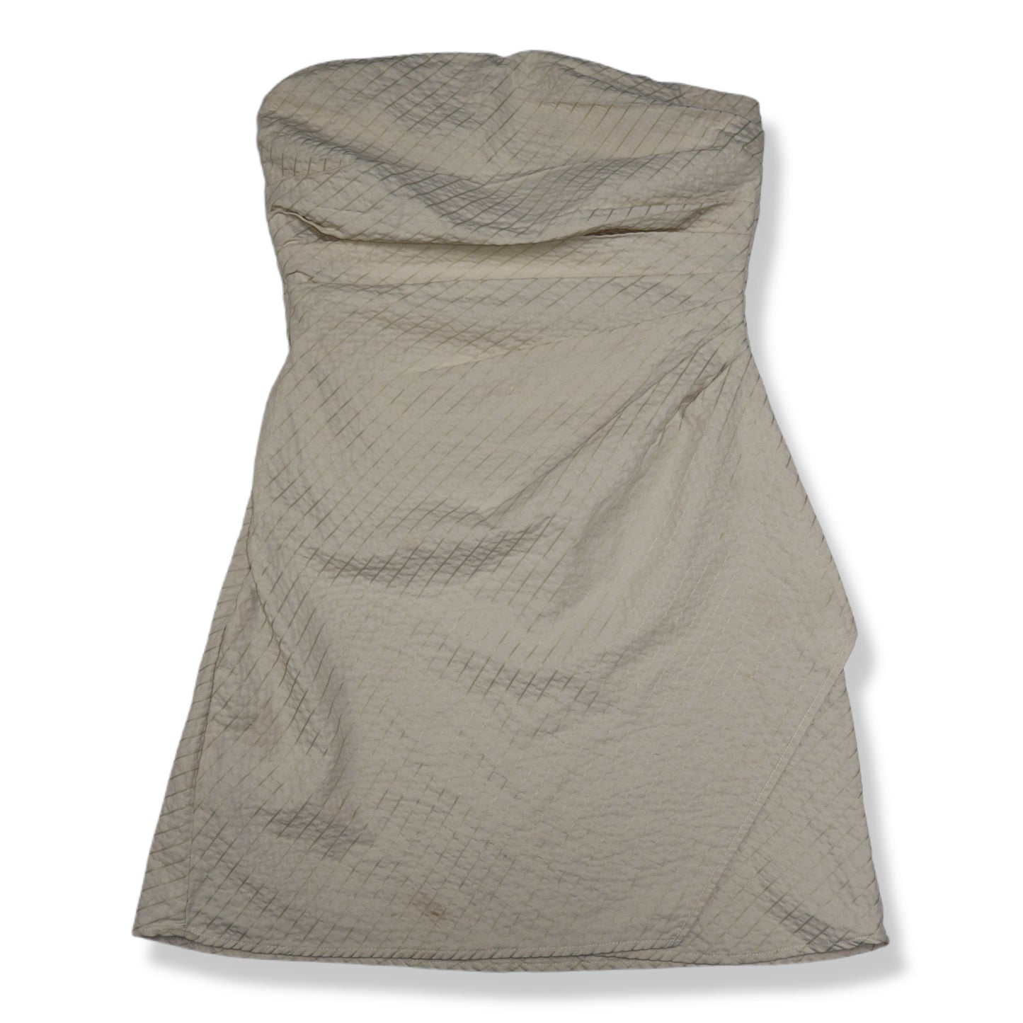 VESTIDO MINI STRAPLESS BEIGE | MANGO | TALLA XS