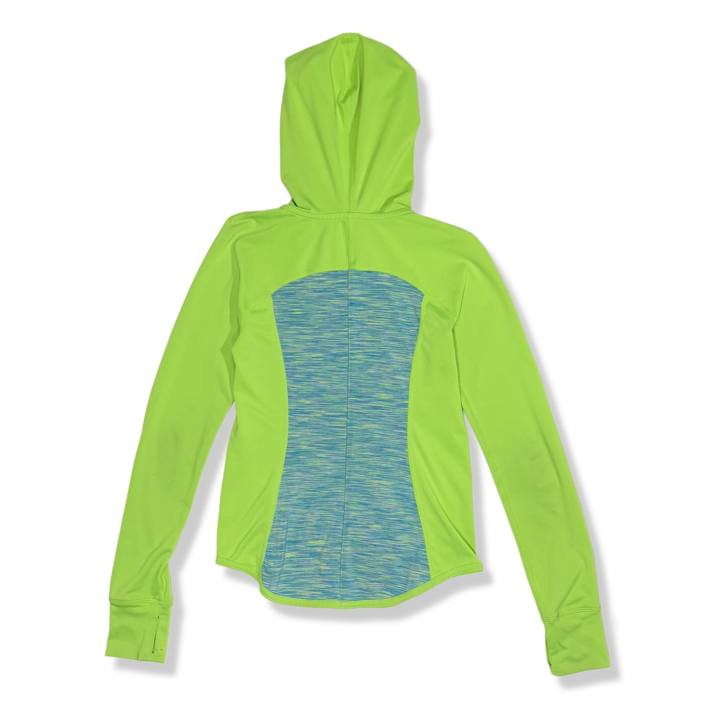 CHAQUETA DEPORTIVA VERDE NEÓN CON CAPUCHA | 90 DEGREE BY REFLEX | TALLA M