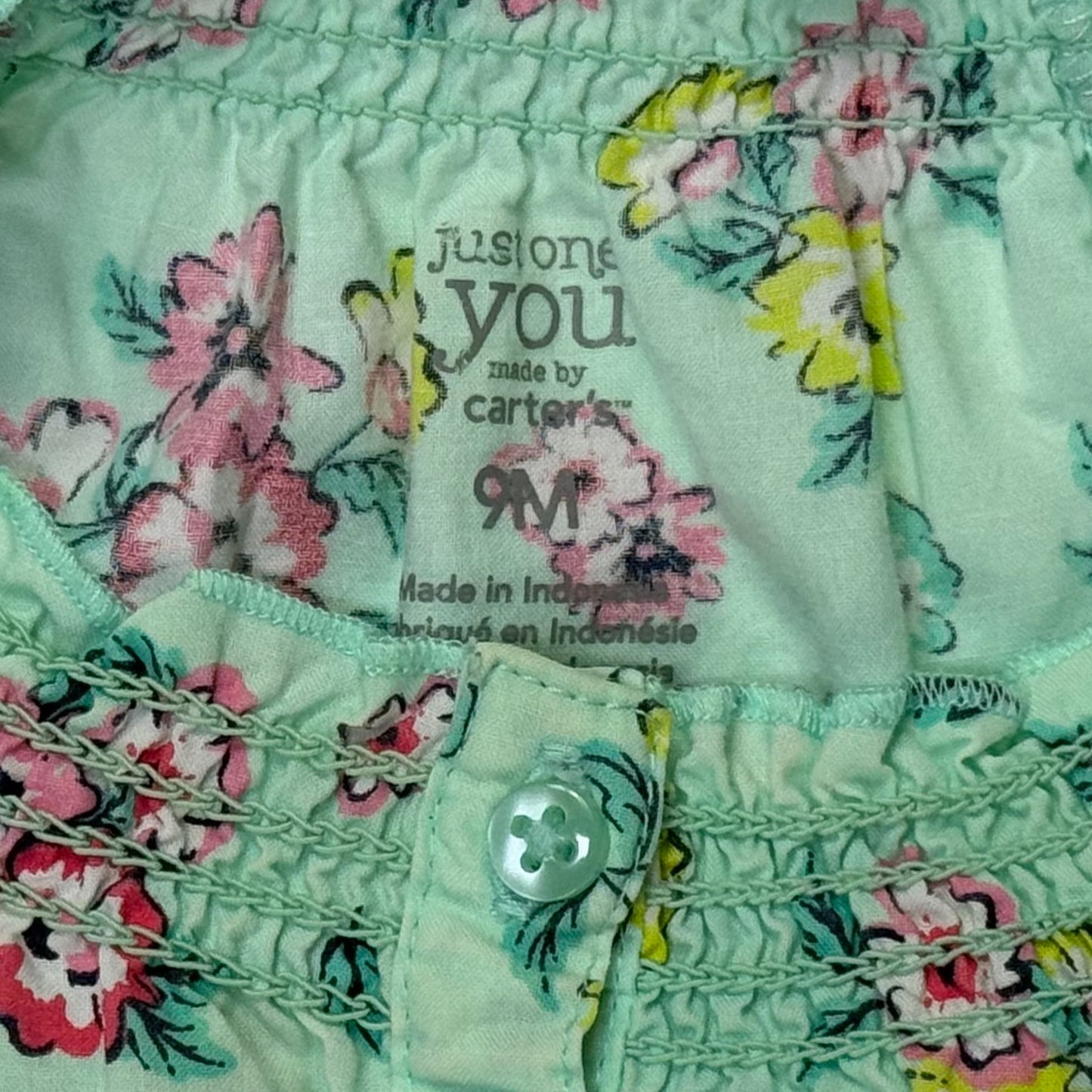 ROMPER FLORAL PARA BEBÉ | JUST ONE YOU BY CARTER’S | TALLA 9M