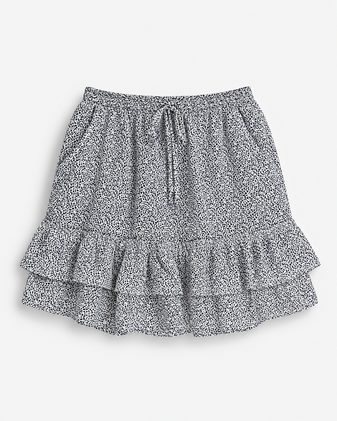 FALDA CORTA ESTAMPADA CON VOLANTES PARA MUJER | SIENNA SKY | TALLA L