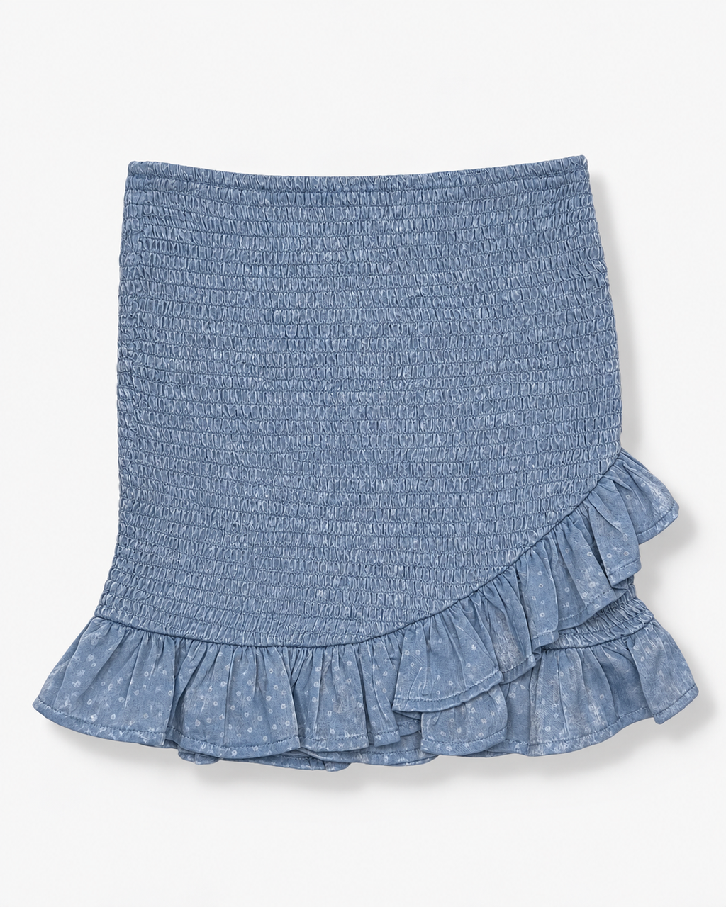 NEW | FALDA CORTA AZUL CON VOLANTES PARA MUJER | HYFVE | TALLA S