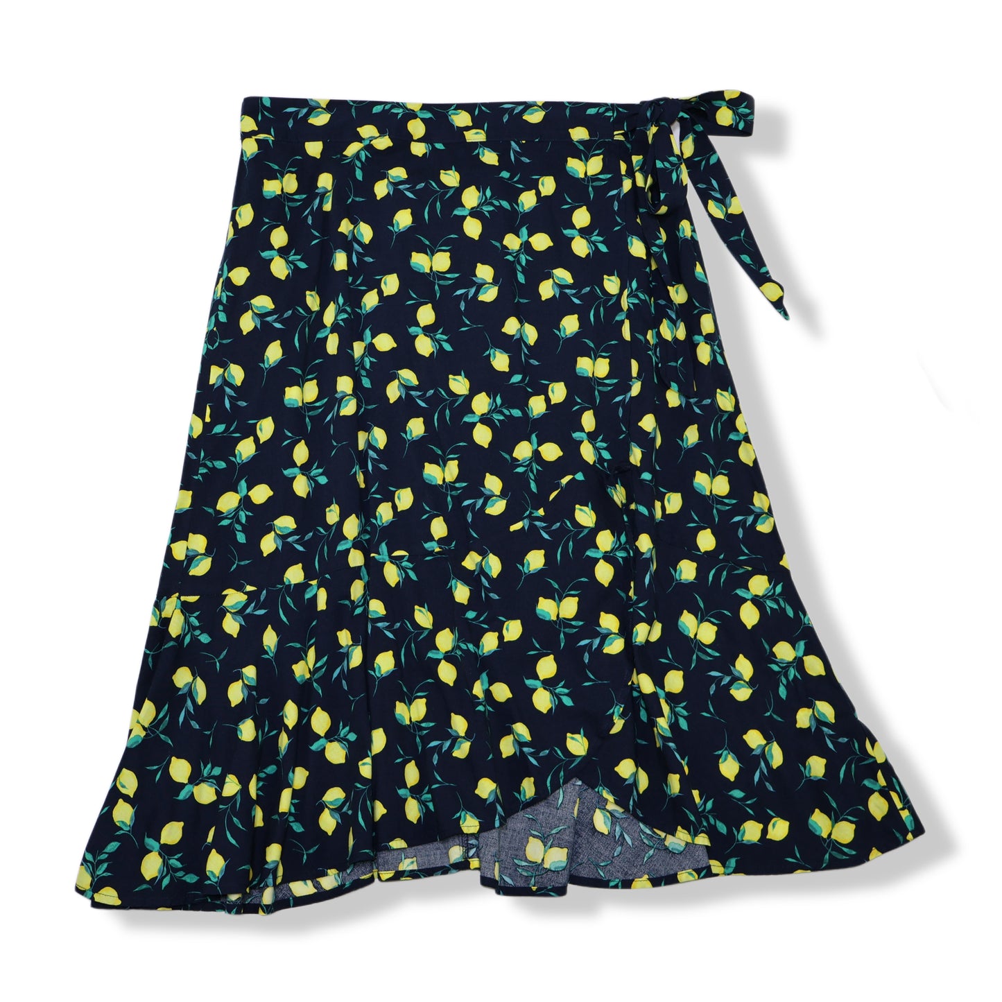 FALDA CRUZADA CON ESTAMPADO DE LIMONES | BANANA REPUBLIC | TALLA 12