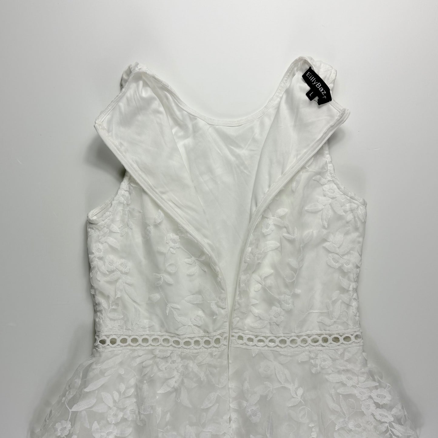 VESTIDO BLANCO BORDADO JUNIOR | EILLYBAZAR | TALLA L