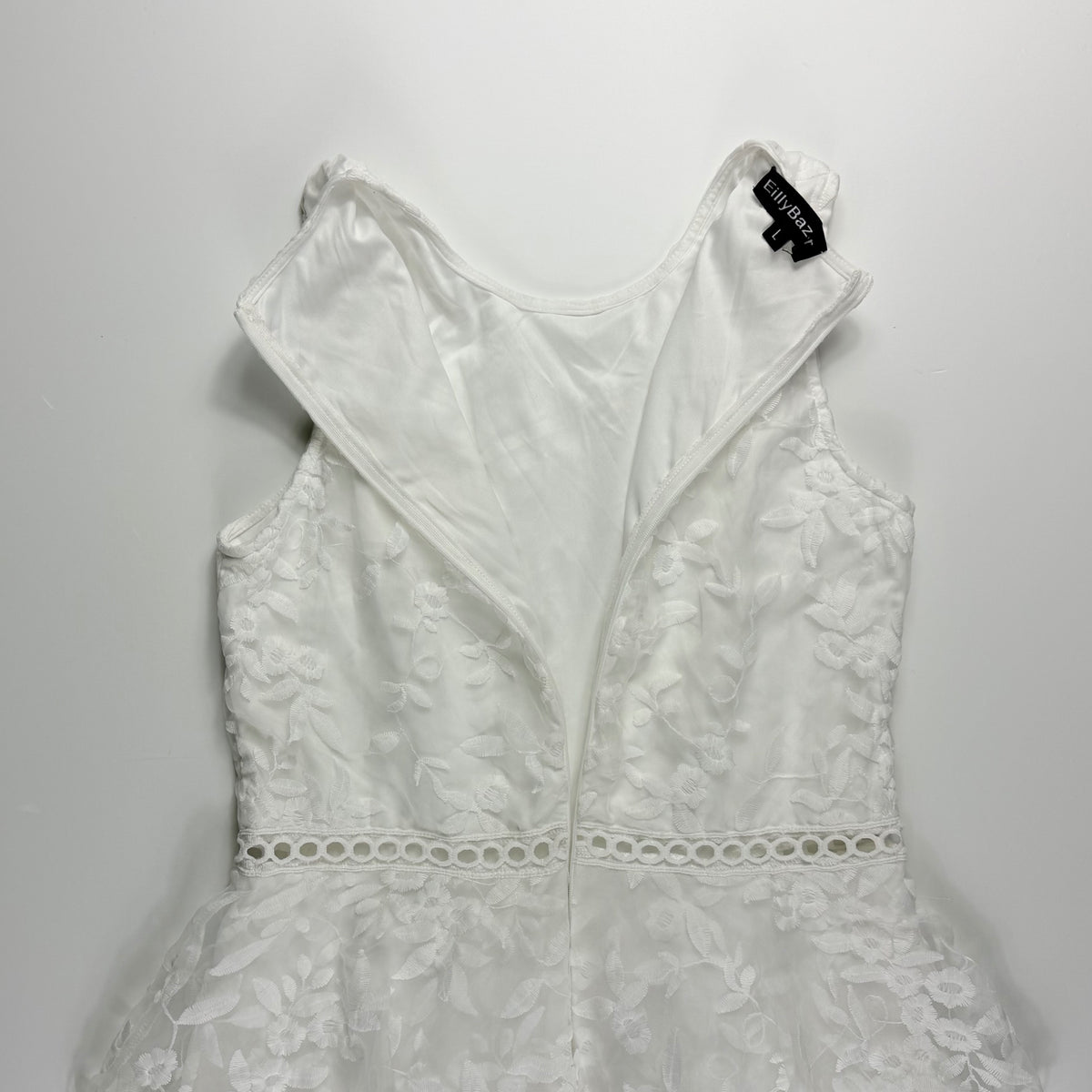 VESTIDO BLANCO BORDADO PARA ADOLESCENTE | EILLYBAZAR | TALLA L (JUNIOR)
