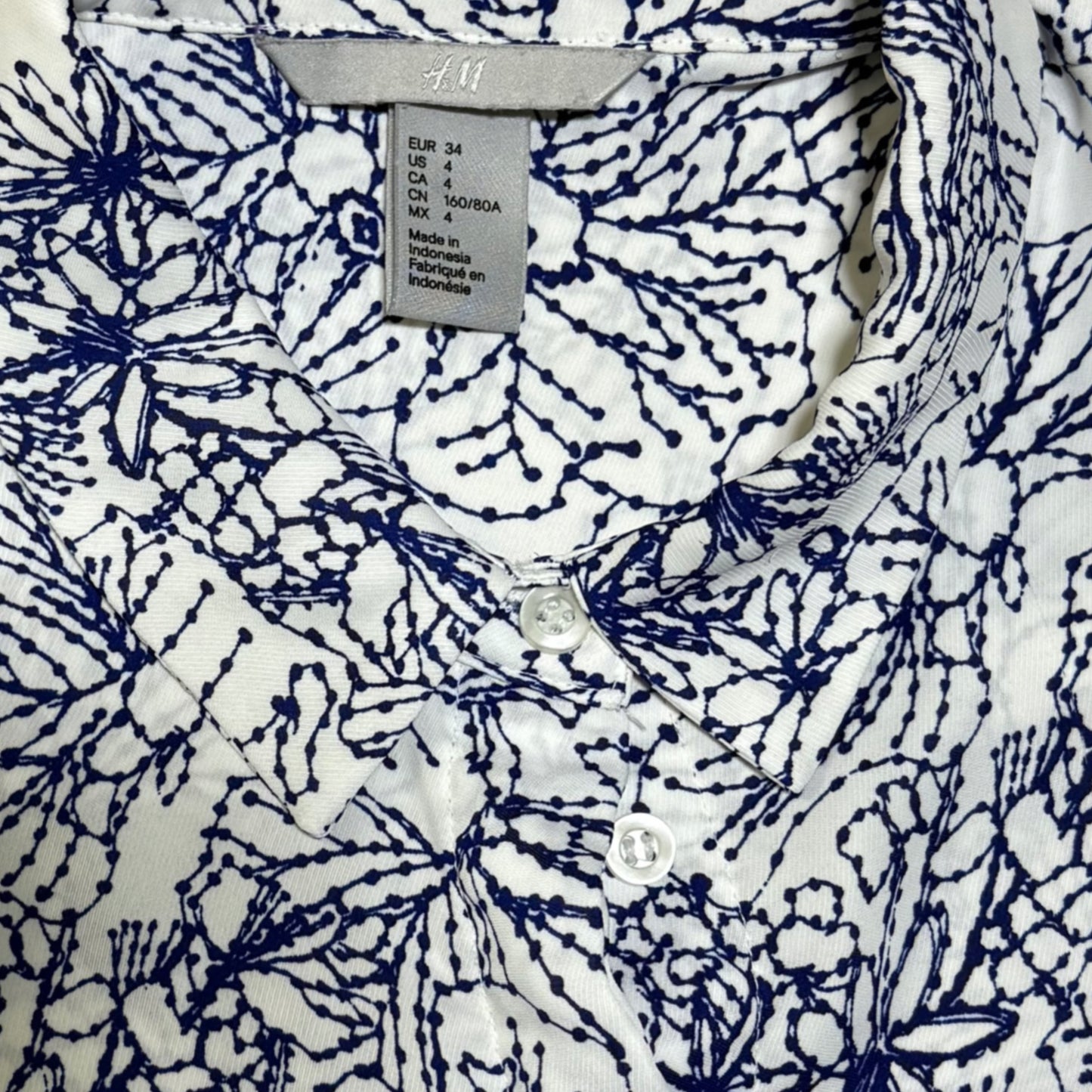 BLUSA CON ESTAMPADO FLORAL | H&M | TALLA 4