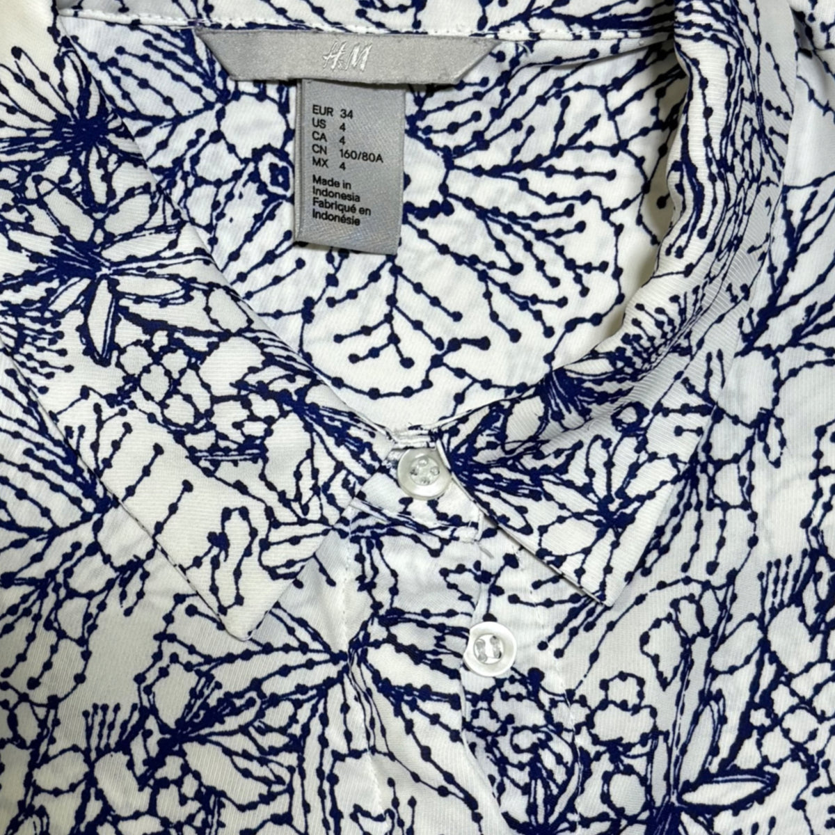 BLUSA CON ESTAMPADO FLORAL | H&M | TALLA 4