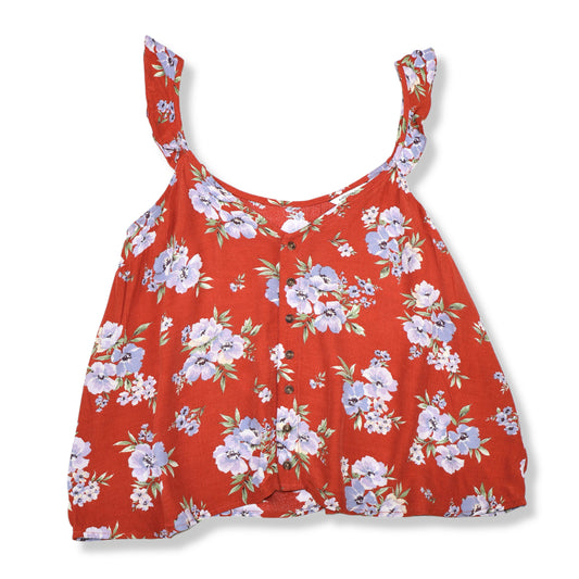BLUSA FLORAL ROJA DE TIRANTES | AMERICAN EAGLE OUTFITTERS | TALLA S