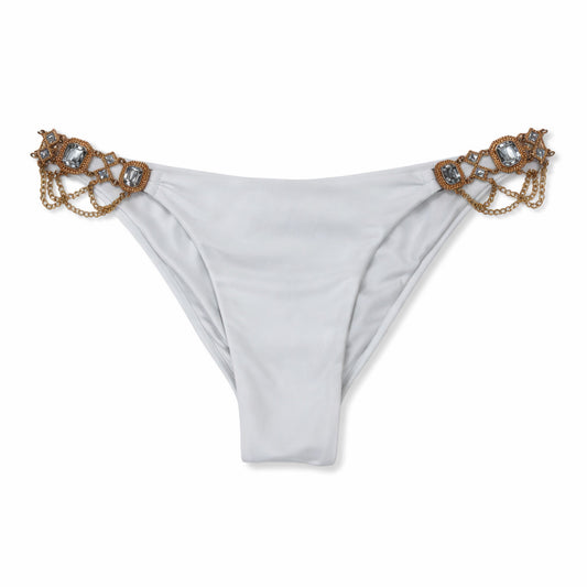 BIKINI BOTTOM BLANCO CON CADENAS | TALLA L