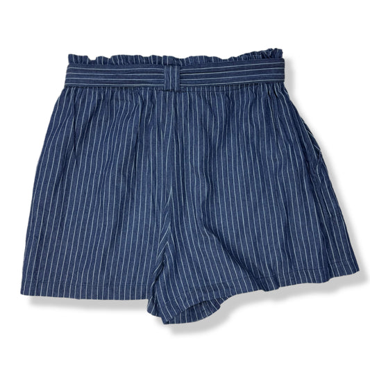 SHORTS ESTILO PAPERBAG DE RAYAS AZUL | MI AMI | TALLA L