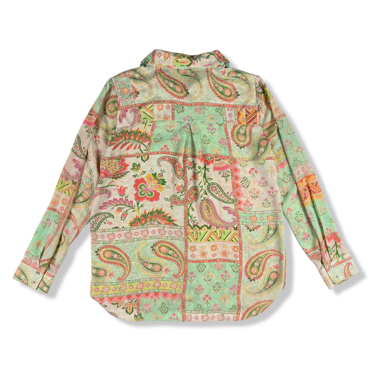 BLUSA CON ESTAMPADO PAISLEY MANGA LARGA | ROSE + OLIVE | TALLA S