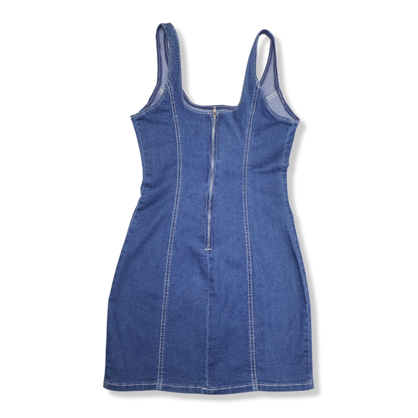 VESTIDO MINI DENIM SIN MANGAS | FOREVER 21 | TALLA M