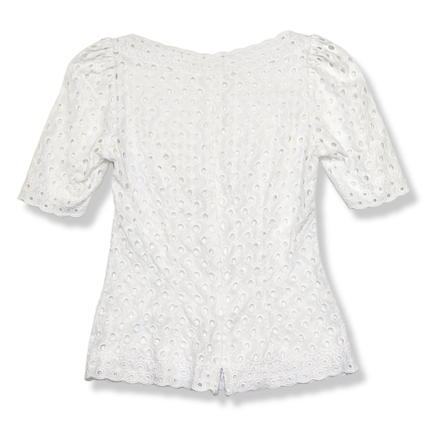 BLUSA BLANCA TIPO EYELET | TALLA S
