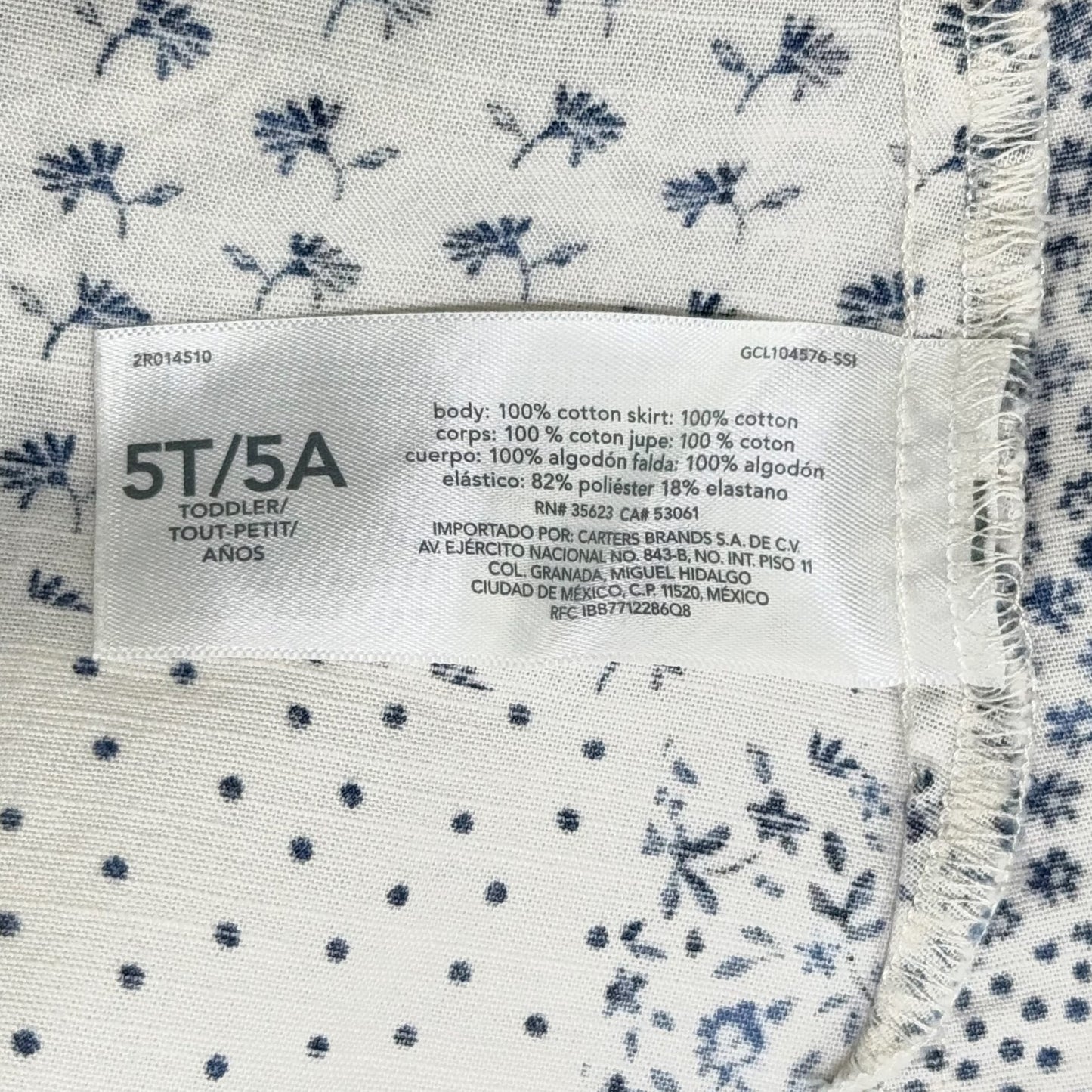 VESTIDO DENIM PARA NIÑAS | OSHKOSH B’GOSH | TALLA 5T