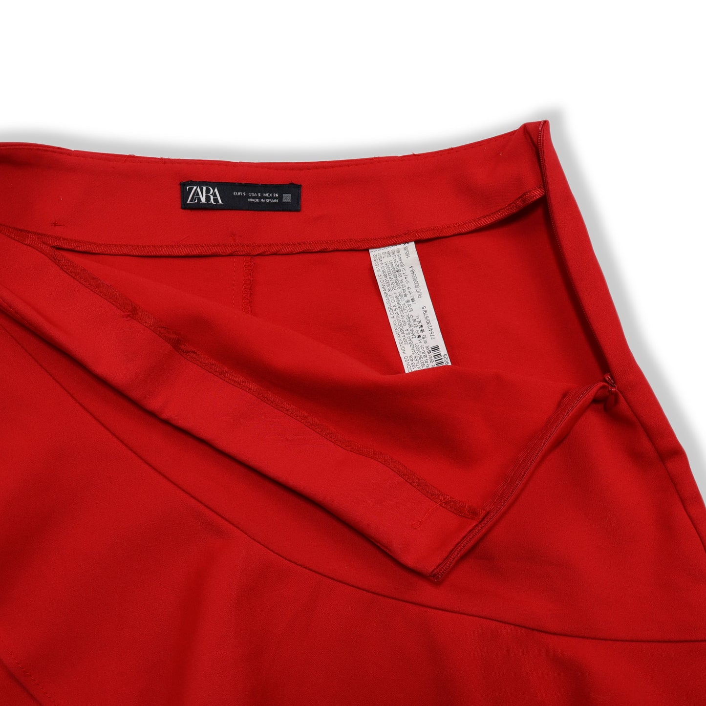 FALDA PANTALÓN ROJO CON VOLANTE | ZARA | TALLA S