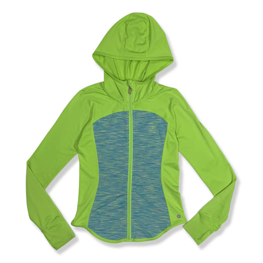 CHAQUETA DEPORTIVA VERDE NEÓN CON CAPUCHA | 90 DEGREE BY REFLEX | TALLA M