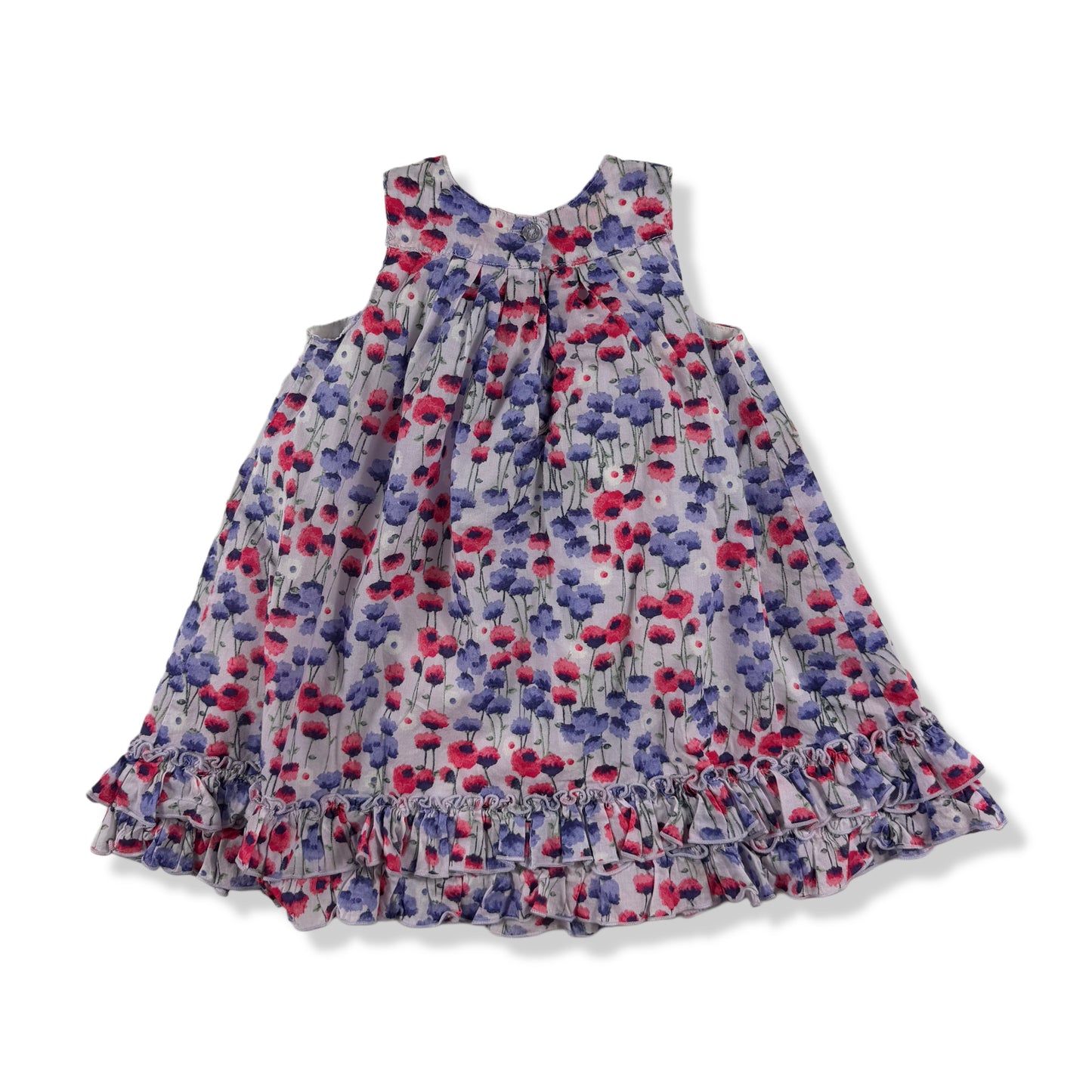 VESTIDO FLORAL CON VOLANTES & 3 CUBREPAÑAL | PIPPA & JULIE | TALLA 6-9M
