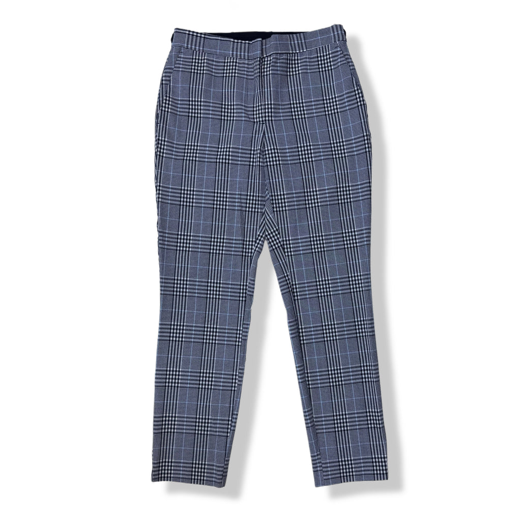 PANTALÓN CON ESTAMPADO DE CUADROS AZUL | ZARA | M