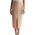 FALDA MIDI DE TIRO ALTO CON ADORNOS Y ABERTURA DELANTERA | REISS | TALLA 4